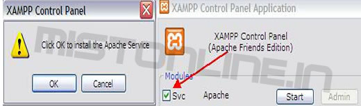 Xampp Mistonline.in Control Panel